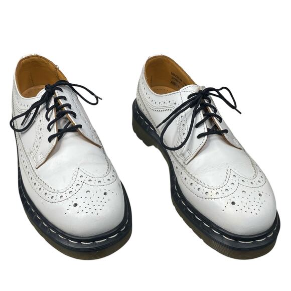 Rare Vintage Dr. Martens White Made In England Brogue Oxfords Size 5 US M 6 W 7 - Picture 5 of 12